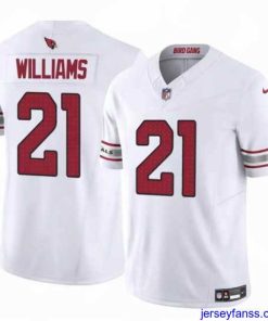 Stylish Arizona Cardinals 21 Garrett Williams White 2024 F.U.S.E  Vapor Untouchable Limited Stitched Jersey