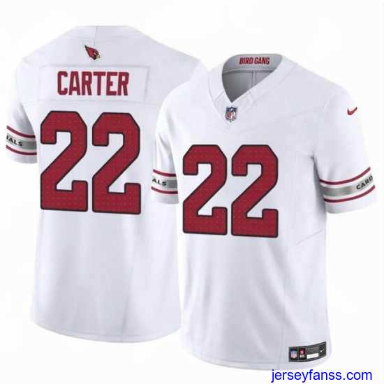 Outstanding Arizona Cardinals 22 Michael Carter White 2023 F.U.S.E Vapor Untouchable Limited Stitched Football Jersey