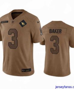 Amazing Arizona Cardinals 3 Budda Baker 2023 Brown Salute To Service Limited Stitched Football Jersey