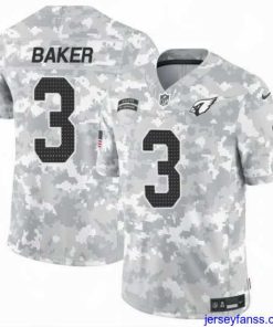 Fantastic Arizona Cardinals 3 Budda Baker 2024 F.U.S.E Arctic Camo Salute To Service Limited Stitched Football Jersey