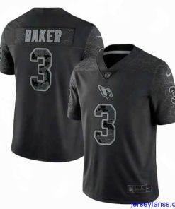 Amazing Arizona Cardinals 3 Budda Baker Black Reflective Limited Stitched Football Jersey