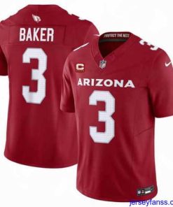 Exclusive Arizona Cardinals 3 Budda Baker Red 2024 F.U.S.E  With 4 Star C Patch Vapor Untouchable Limited Stitched Football Jersey