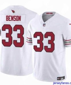 Outstanding Arizona Cardinals 33 Trey Benson White 2024 F.U.S.E  Vapor Untouchable Limited Stitched Jersey