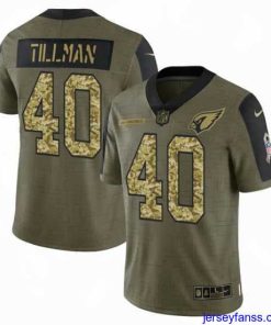 Outstanding Arizona Cardinals 40 Pat Tillman 2021 Salute To Service Olive Camo Limited Stitched Jersey