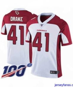 Amazing Arizona Cardinals #41 Kenyan Drake White Vapor Untouchable Limited Player 100th Season Football Jersey