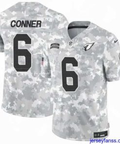 Gorgeous Arizona Cardinals 6 James Conner 2024 F.U.S.E Arctic Camo Salute To Service Limited Stitched Football Jersey