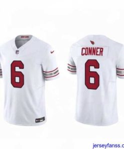 Stylish Arizona Cardinals 6 James Conner White 2023 F.U.S.E  Vapor Untouchable Limited Stitched Football Jersey