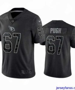 Impressive Arizona Cardinals 67 Justin Pugh Black Reflective Limited Stitched Football Jersey