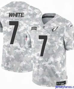 Fantastic Arizona Cardinals 7 Kyzir White 2024 F.U.S.E Arctic Camo Salute To Service Limited Stitched Football Jersey