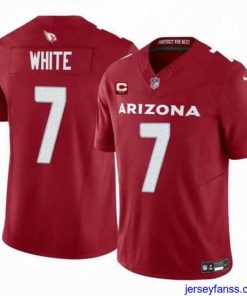 Exclusive Arizona Cardinals 7 Kyzir White Red 2024 F.U.S.E  With 2 Star C Patch Vapor Untouchable Limited Stitched Football Jersey