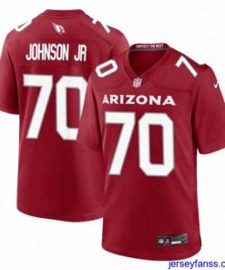 Amazing Arizona Cardinals 70 Paris Johnson Jr Red 2023 Draft Stitched Game Football Jersey