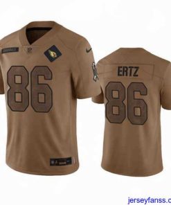 Exclusive Arizona Cardinals 86 Zach Ertz 2023 Brown Salute To Service Limited Stitched Football Jersey