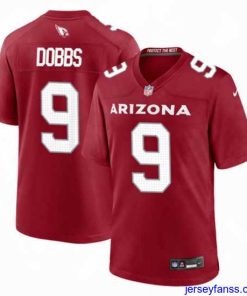 Impressive Arizona Cardinals 9 Joshua Dobbs Red 2023 Stitched Game Football Jersey