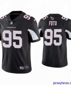 Amazing Arizona Cardinals 95 Leki Fotu Black Vapor Untouchable Limited Stitched Jersey