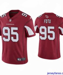 Exclusive Arizona Cardinals 95 Leki Fotu Red Vapor Untouchable Limited Stitched Jersey
