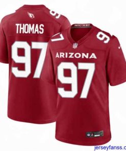Gorgeous Arizona Cardinals 97 Cameron Thomas Red 2023 Stitched Game Football Jersey