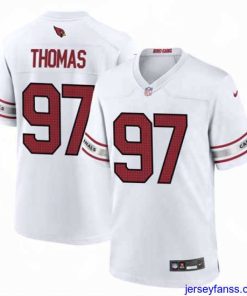 Exclusive Arizona Cardinals 97 Cameron Thomas White 2023 Stitched Game Football Jersey