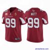 Premium Arizona Cardinals #99 J.J. Watt Red With C Patch & Walter Payton Patch Limited Stitched Jersey