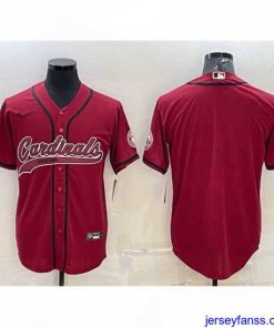 Exclusive Arizona Cardinals Blank Red With Patch Cool Base Stitched Baseball Jersey