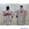 Fantastic Arizona Cardinals White Team Big Logo With Patch Cool Base Stitched Baseball Jersey