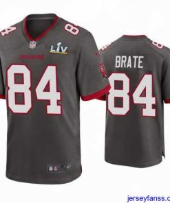 Gorgeous Cameron Brate Buccaneers Pewter Super Bowl Lv Game Jersey