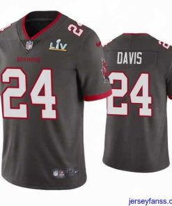 Premium Carlton Davis Buccaneers Pewter Super Bowl Lv Vapor Limited Jersey