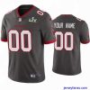 Exclusive Custom Buccaneers Pewter Super Bowl Lv Vapor Limited Jersey