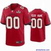 Outstanding Custom Buccaneers Red Super Bowl Lv Game Jersey