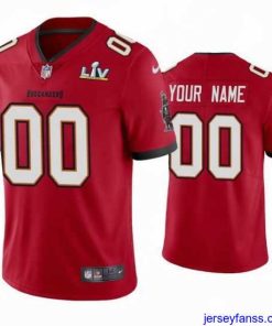 Premium Custom Buccaneers Red Super Bowl Lv Vapor Limited Jersey