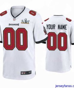 Fantastic Custom Buccaneers White Super Bowl Lv Game Jersey