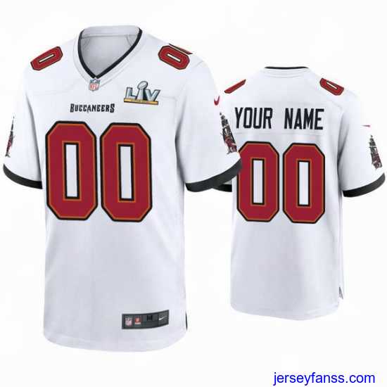 Fantastic Custom Buccaneers White Super Bowl Lv Game Jersey