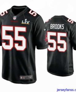 Amazing Derrick Brooks Buccaneers Black Super Bowl Lv Game Fashion Jersey