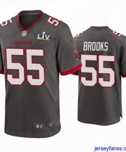 Fantastic Derrick Brooks Buccaneers Pewter Super Bowl Lv Game Jersey