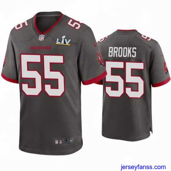 Fantastic Derrick Brooks Buccaneers Pewter Super Bowl Lv Game Jersey