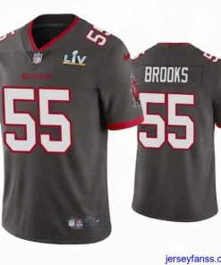 Fantastic Derrick Brooks Buccaneers Pewter Super Bowl Lv Vapor Limited Jersey