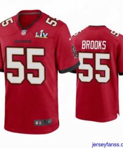 Fantastic Derrick Brooks Buccaneers Red Super Bowl Lv Game Jersey