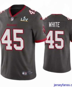 Impressive Devin White Buccaneers Pewter Super Bowl Lv Vapor Limited Jersey