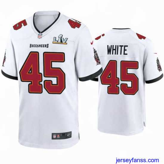 Exclusive Devin White Buccaneers White Super Bowl Lv Game Jersey