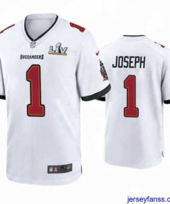 Amazing Greg Joseph Buccaneers White Super Bowl Lv Game Jersey