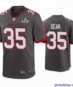 Fantastic Jamel Dean Buccaneers Pewter Super Bowl Lv Game Jersey