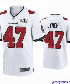 Fantastic John Lynch Buccaneers White Super Bowl Lv Game Jersey