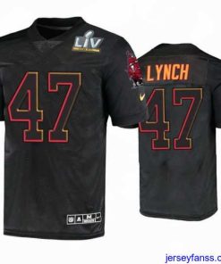 Outstanding John Lynch Tampa Bay Buccaneers Black Super Bowl Lv Jersey