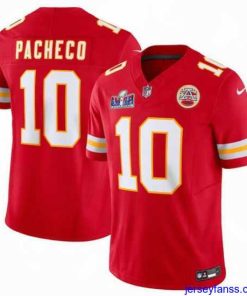 Amazing Kansas City Chiefs 10 Isiah Pacheco Red 2023 F.U.S.E  Vapor Untouchable Limited Stitched 2024 Super Bowl LVIII Jersey