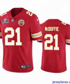 Amazing Kansas City Chiefs 21 Trent McDuffie Red Vapor Untouchable Limited Stitched Football 2024 Super Bowl LVIII Jersey