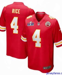 Amazing Kansas City Chiefs 4 Rashee Rice Red 2023 F.U.S.E  Vapor Untouchable Limited Stitched 2024 Super Bowl LVIII Jersey
