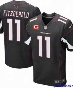 Stylish LARRY FITZGERALD ARIZONA CARDINALS ELITE ALTERNATE C PATCH JERSEY BLACK