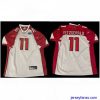Premium Larry Fitzgerald Arizona Cardinals #11 Reebok Jersey Super Bowl 50 Red White