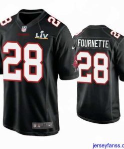 Impressive Leonard Fournette Buccaneers Black Super Bowl Lv Game Fashion Jersey