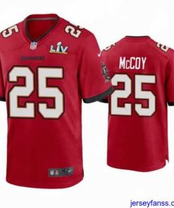 Premium Lesean Mccoy Buccaneers Red Super Bowl Lv Game Jersey