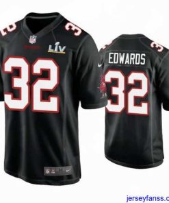 Gorgeous Mike Edwards Buccaneers Black Super Bowl Lv Game Fashion Jersey